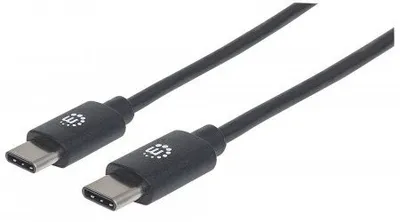 Kabllo USB Manhattan USB C në USB C, 3 m, 3A, e zezë - 1