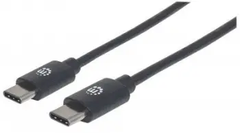 Kabllo USB Manhattan USB C në USB C, 3 m, 3A, e zezë