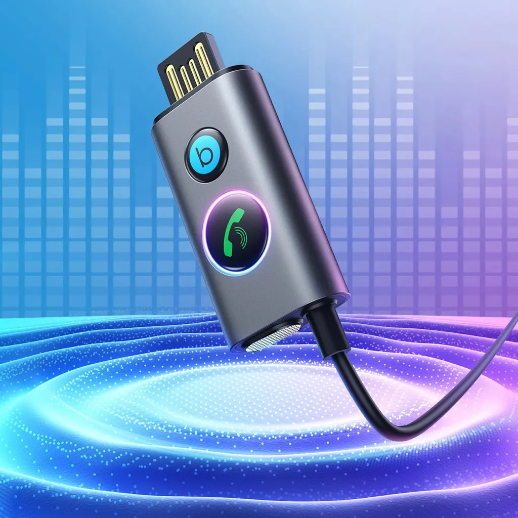 Marrës Bluetooth për makinë Joyroom JR-CB7, 1m, Super BASS, Gri - 13