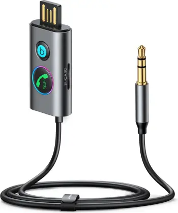 Marrës Bluetooth për makinë Joyroom JR-CB7, 1m, Super BASS, Gri