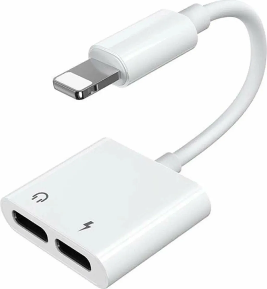 Adapter Joyroom S-Y104, 2n1 Lightning në 2x Lightning, i bardhë - 1