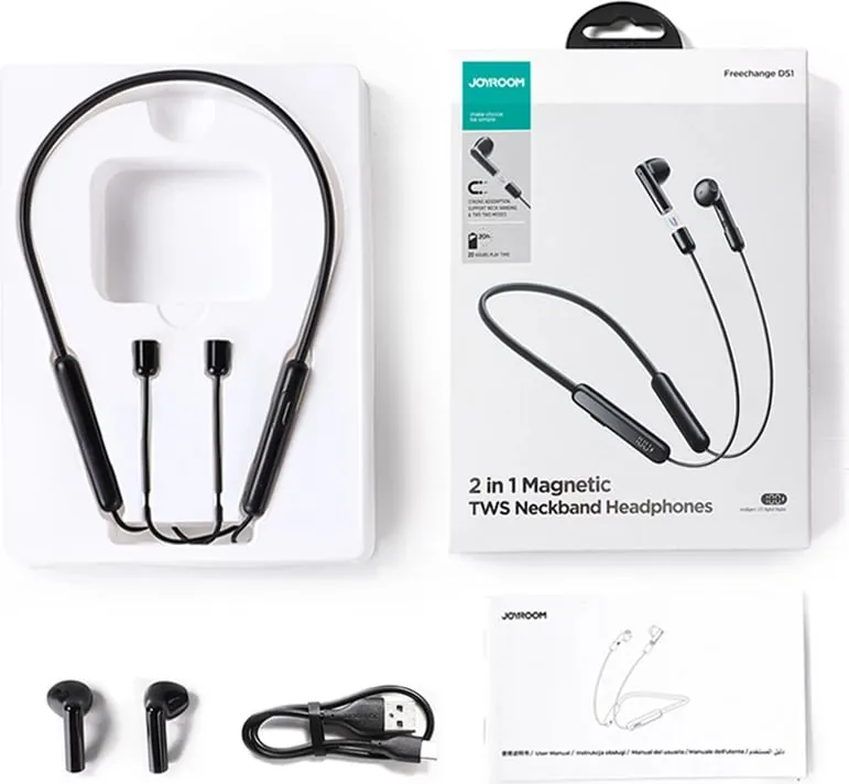 Kufje wireless me qafore Joyroom JR-DS1, Bluetooth 5.3, e zezë - 11