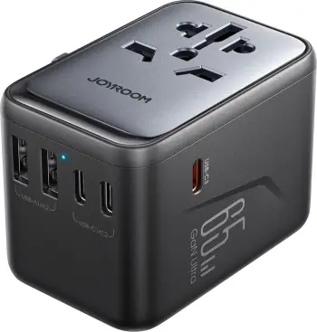 Adapter udhëtimi universal Joyroom JR-TCW02, 65W, 3x USB-C, 2x USB-A, i zi