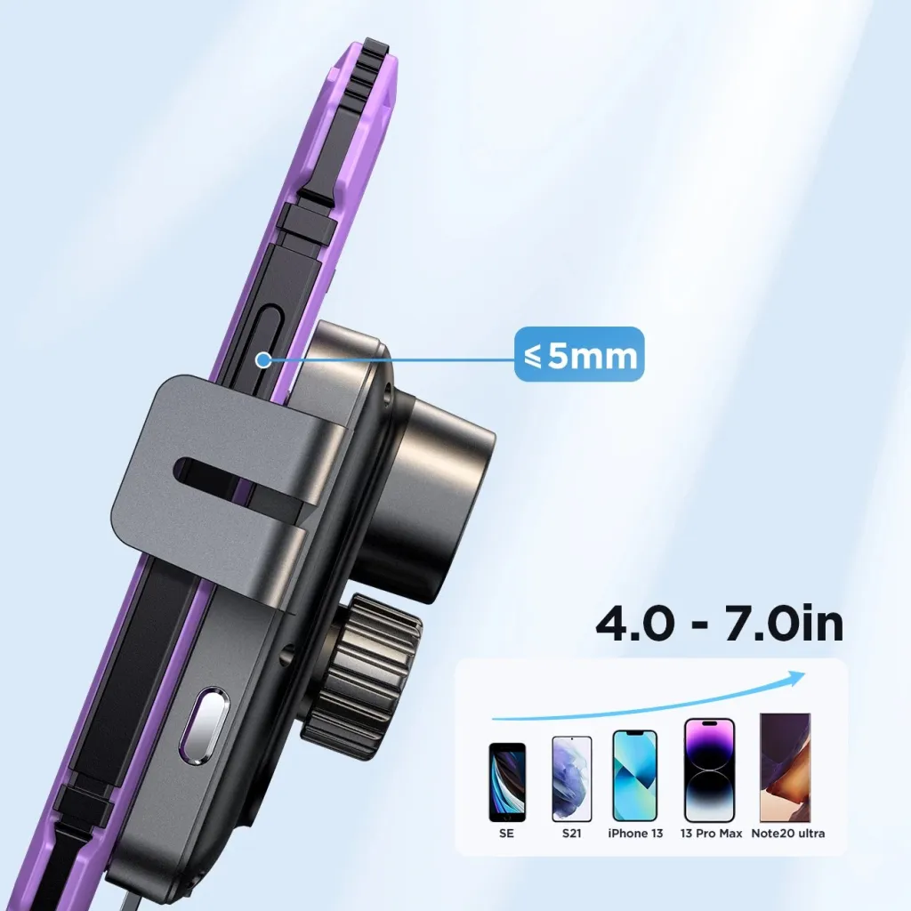 Mbajtës elektrik telefoni Joyroom JR-ZS219 me karikues wireless 15W, i zi - 12