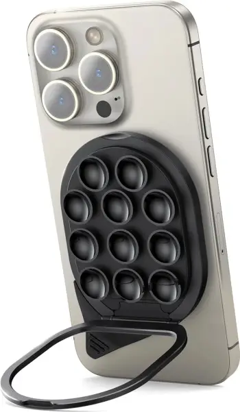 Mbështjellës magnetik Joyroom JR-ZS418 me qëndrim dhe kupa thithëse, për celular, i zi