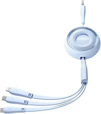 Kabllo karikimi Joyroom S-A40 Colorful Series, 3in1 USB-A në USB-C Lightning microUSB, 1m, blu