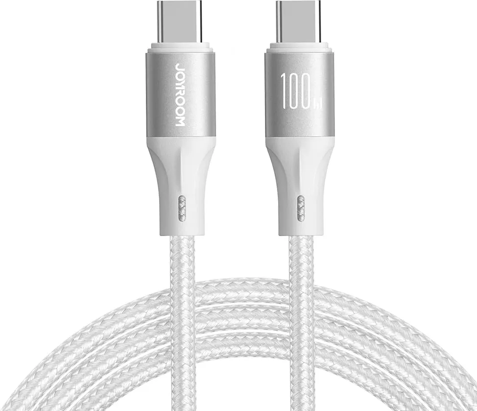 Kabllo USB-C/USB-C Joyroom Light-Speed S-A25, 1.2m, 100W, Bardhë - 1