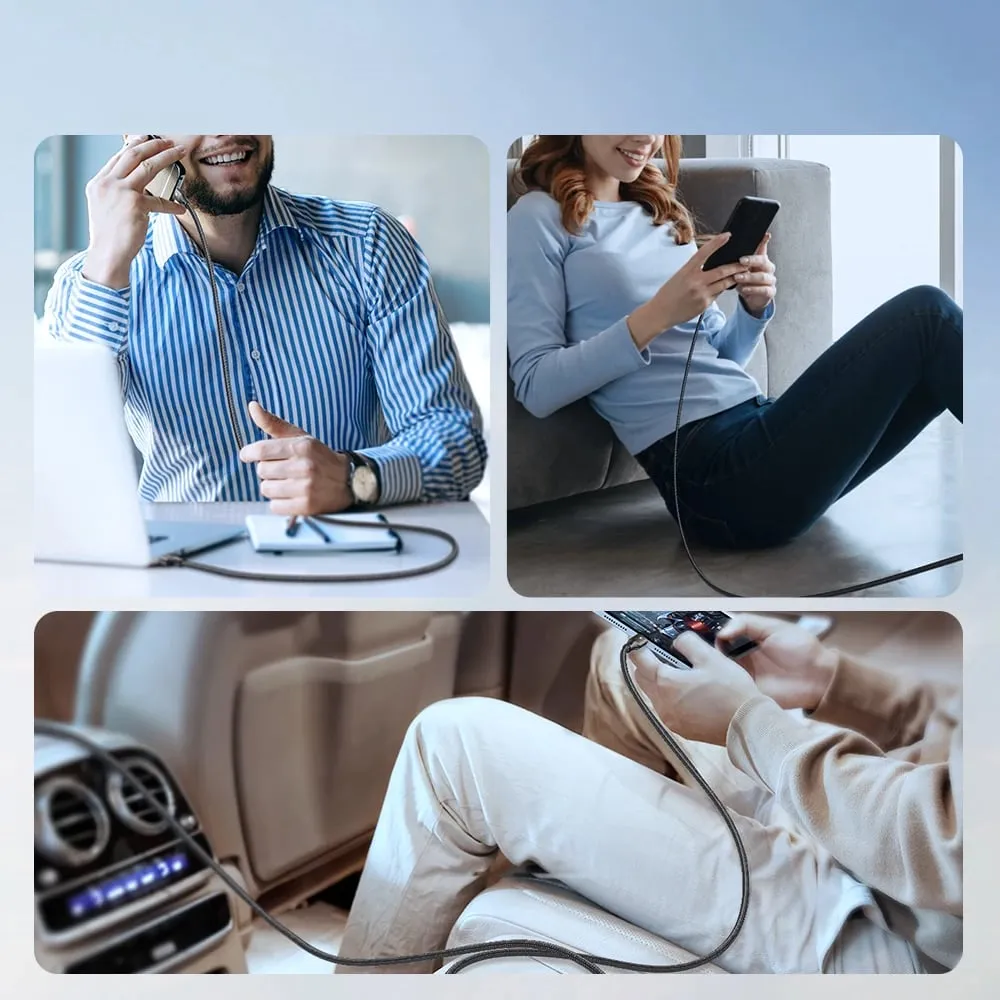 Kabllo USB-C/USB-C Joyroom Light-Speed S-A25, 1.2m, 100W, Bardhë - 8