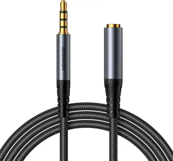 Kabllo zgjatëse audio Joyroom AUX, 3.5mm, 1.2m, e zezë