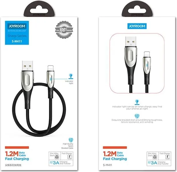Kabllo USB Joyroom JYR587, USB A në Lightning, 1.2m, e zezë - 9