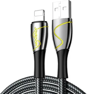 Kabllo Joyroom S-1224N2, USB-A në Lightning, 1.2m, 2.4A, e zezë