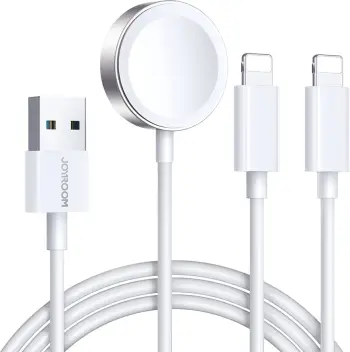 Kabllo karikimi 3-në-1 Joyroom S-IW007, USB-A, magnetik, Lightning, 1.2m, e bardhë