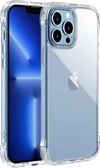 Mbështjellës Joyroom Defender Series për iPhone 13 Pro, me këmbalec, transparent