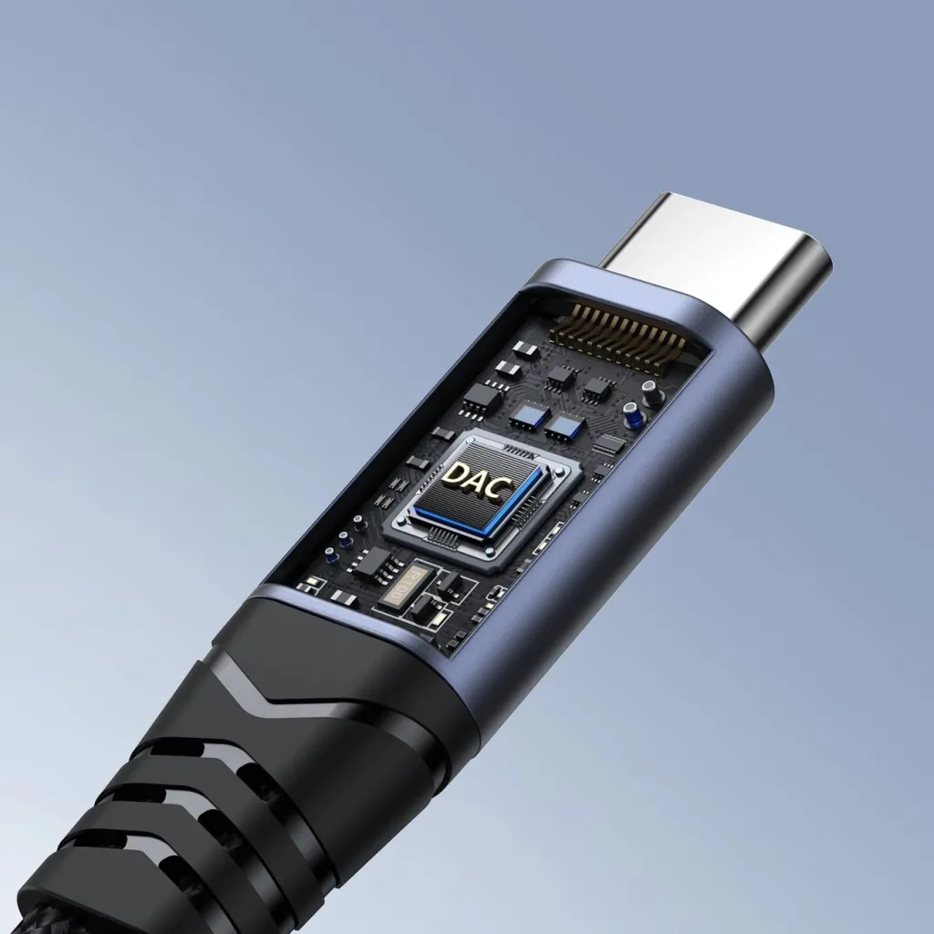 Adapter 2-në-1 Joyroom SY-C02, USB-C në USB-C/3.5mm mini jack, i zi - 9