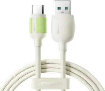 Kabllo Joyroom S-A53, USB-A në USB-C, 2m, 3A, majë fluoreshente, Bezhe