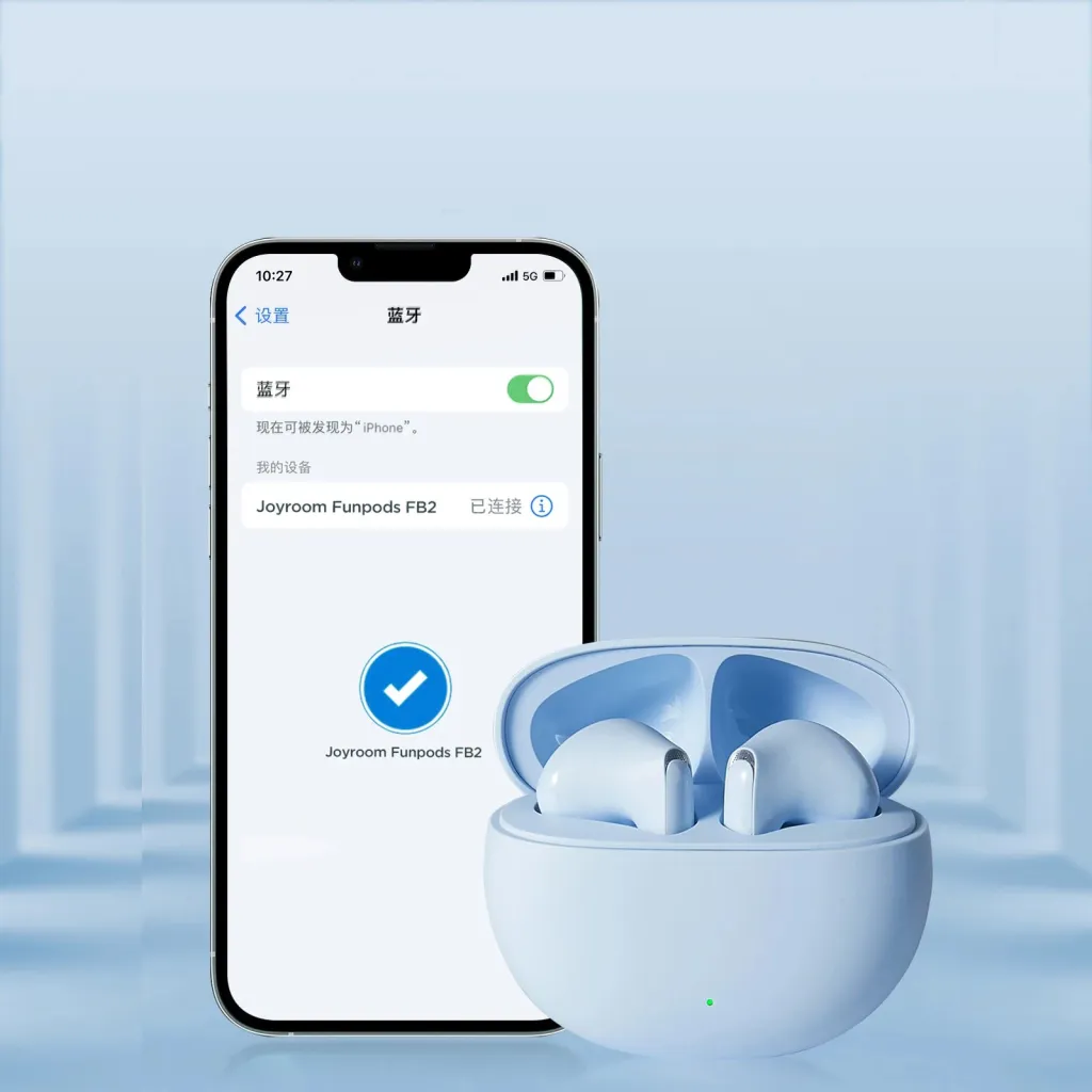 Kufje wireless Joyroom Funpods JR-FB2, Bluetooth 5.3, 35 orë bateri, blu - 10