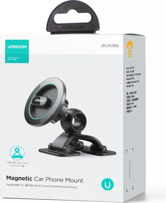 Mbajtës magnetik telefoni Joyroom JR-ZS366 për pult makine, i zi - 5