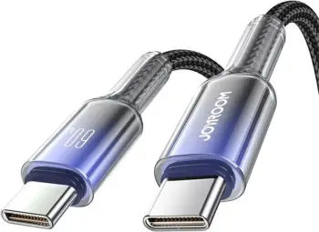 Kabllo USB-C në USB-C Joyroom S-A42 Crystal-Clear Series, 1.2m, 60W, e zezë