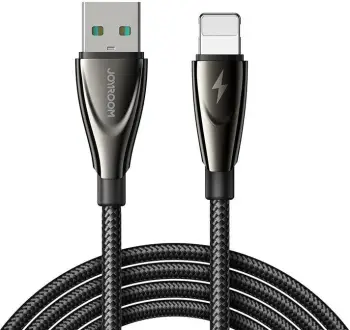Kabllo Joyroom SA31-AL3 USB-A në Lightning, 1.2m, 3A, e zezë