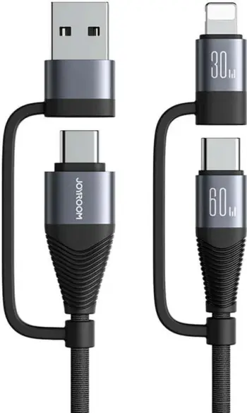 Kabllo 4-në-1 Joyroom SA37-2T2, 1.2m, 60W, e zezë