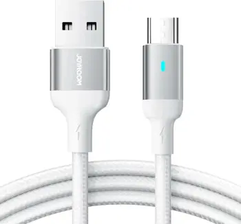 Kabllo Joyroom S-UM018A10, USB-A në Micro USB, 2m, 2.4A, e bardhë