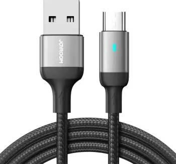Kabllo Joyroom S-UM018A10, USB-A në Micro USB, 1.2m, 2.4A, e zezë