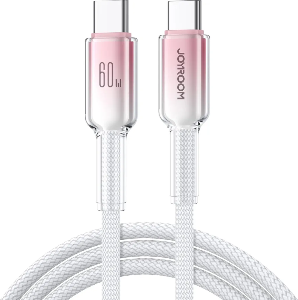 Kabllo USB-C në USB-C Joyroom S-A42, 1.2m, 60W, Bardhë - 1