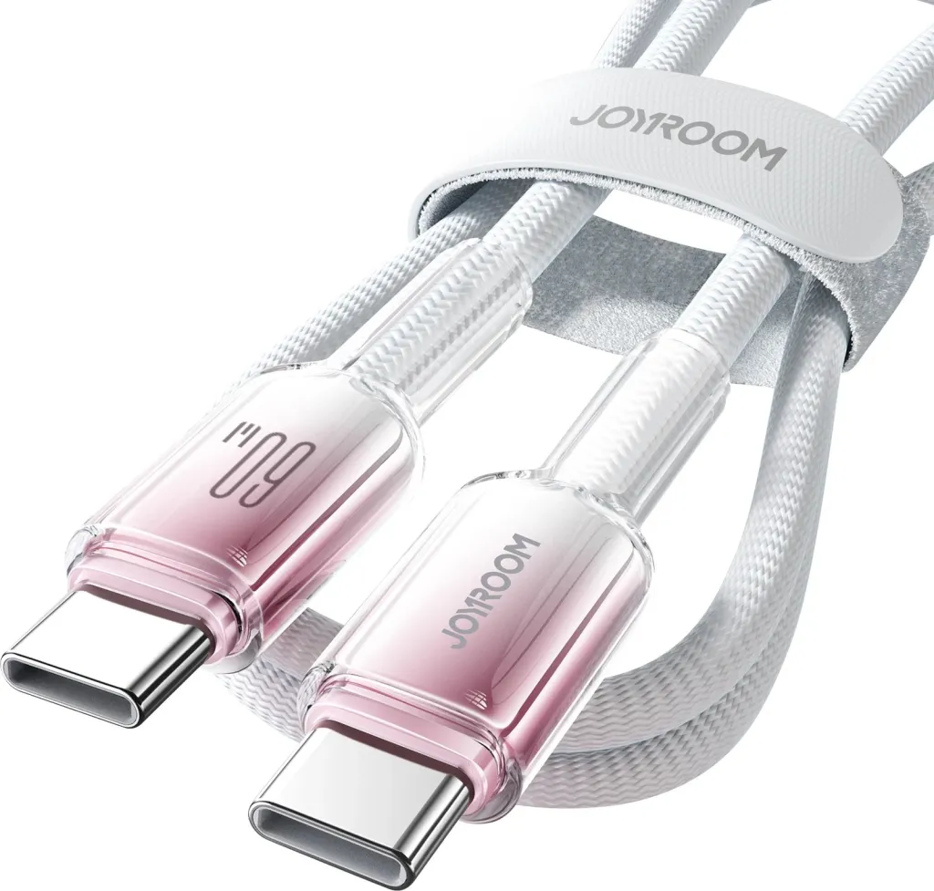 Kabllo USB-C në USB-C Joyroom S-A42, 1.2m, 60W, Bardhë - 5