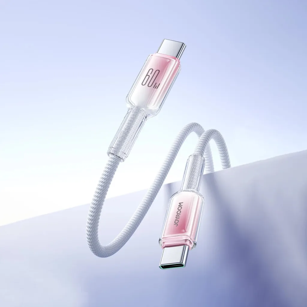 Kabllo USB-C në USB-C Joyroom S-A42, 1.2m, 60W, Bardhë - 10