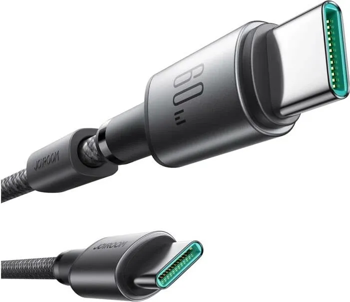 Kabllo USB-C në USB-C Joyroom S-A50, 1.2m, 60W, Gri - 4
