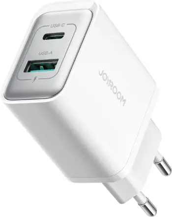 Karikues Joyroom JR-TCF15 me dy porta (USB-A + USB-C), 30W, i bardhë