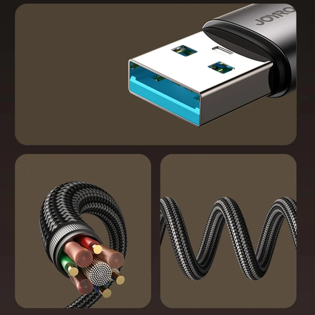 Kabllo Joyroom S-A56 EnjoyX Series USB-A në Lightning 1.2m, 3A, e zezë - 6