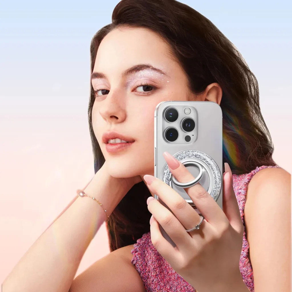 Mbështjellës magnetik Joyroom JR-ZS425 me unazë, i bardhë - 2