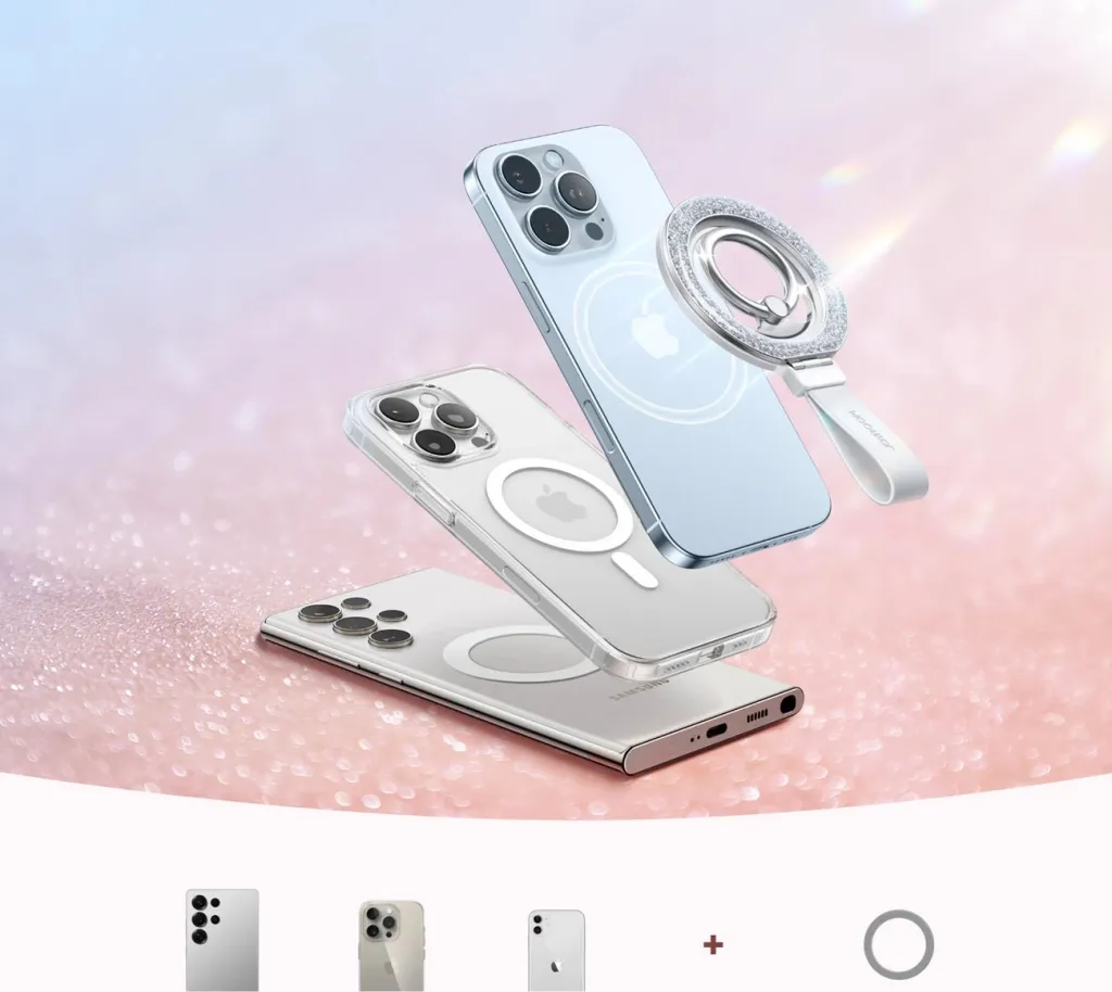 Mbështjellës magnetik Joyroom JR-ZS425 me unazë, i bardhë - 4