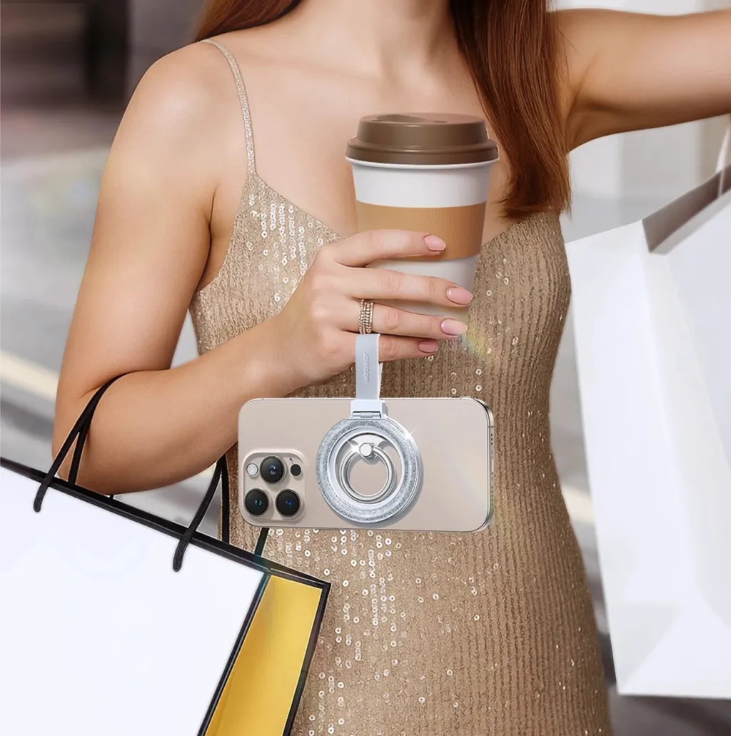 Mbështjellës magnetik Joyroom JR-ZS425 me unazë, i bardhë - 5