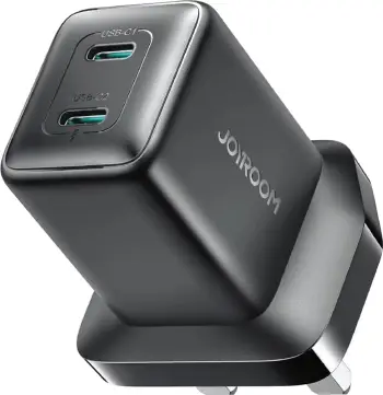 Karikues muri Joyroom JR-TCG17, 45W, 2x USB-C, pa kabllo, i zi, prizë UK