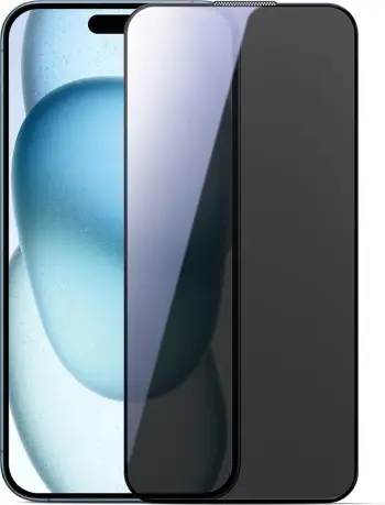 Mbrojtës ekrani xham i temperuar 2.5D, Joyroom, JR-MLG0283, për iPhone 16 Pro Max, privatësi, rezistent ndaj pluhurit, 0.33mm, kornizë e zezë