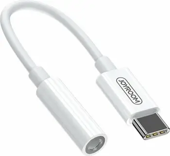 Adapter audio Joyroom SH-C1, mini jack 3.5 mm (femër) / USB-C (mashkull), i bardhë