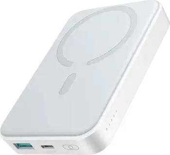 Powerbank Joyroom JR-W020 10000mAh 20W MagSafe Qi USB-C/USB-A 2 porta, kabllo USB-C 0.25m, e bardhë