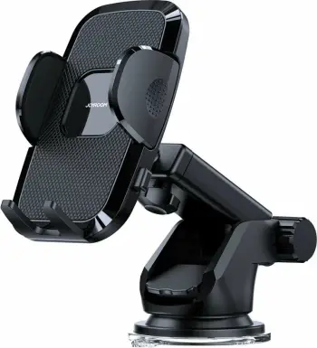 Mbajtës telefoni për veturë Joyroom JR-ZS259, krah teleskopik, xham & tabllo, kapje shtrënguese, rrotullim 360°, për 4.7-6.9 inç, e zezë