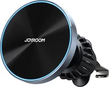 Mbajtëse magnetike për veturë Joyroom JR-ZS366, karikues wireless 15W, MagSafe, e zezë