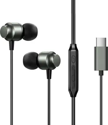 Kufje në vesh Joyroom JR-EC06, USB-C, me mikrofon, drajvera 10 mm Hi‑Fi, kabllo 1.2 m, gri