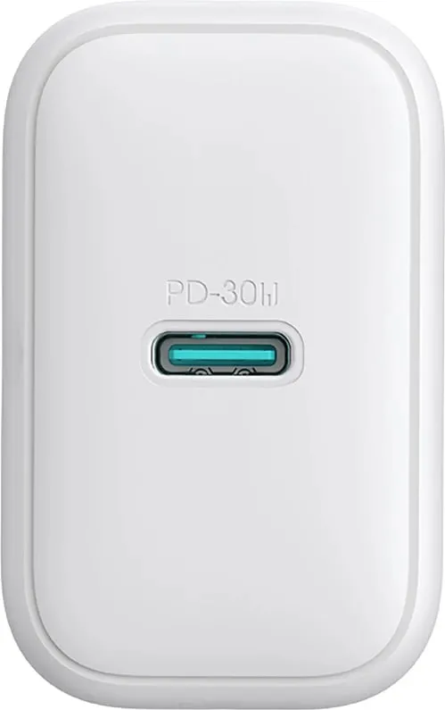 Karikues rrjeti USB-C PD 30W QC SFC, Joyroom JR-TCF24, 1 port, PPS, prizë EU, kabllo USB-C 1m, i bardhë, set - 5
