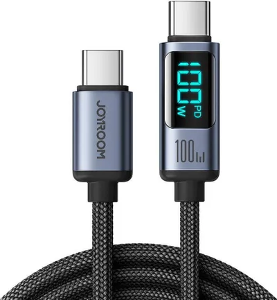 Kabllo USB Joyroom S-CC100A16, USB-C në USB-C, 1.2m, 100W, e zezë - 1