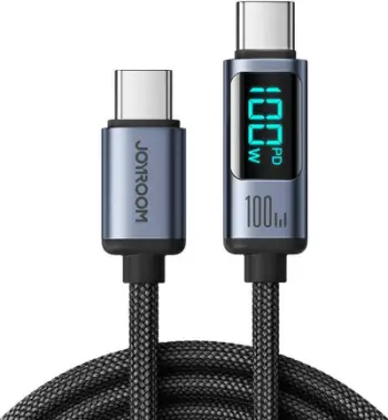 Kabllo USB Joyroom S-CC100A16, USB-C në USB-C, 1.2m, 100W, e zezë