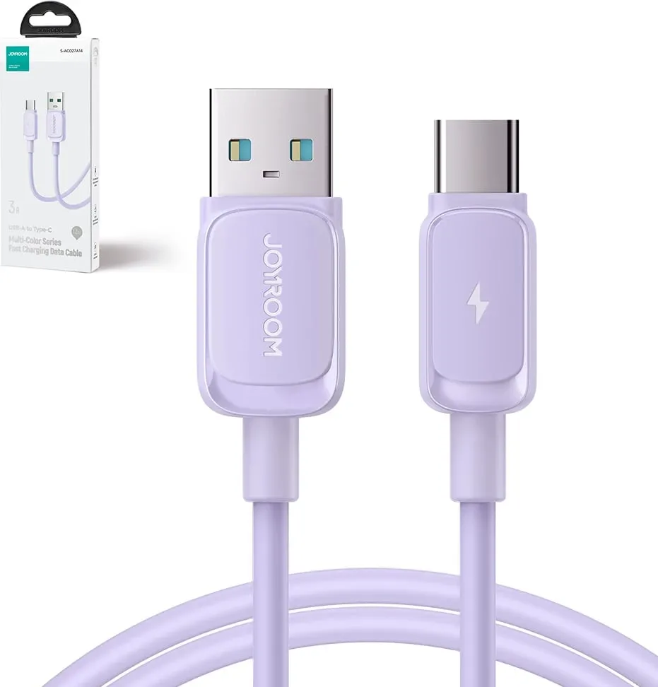 Kabllo USB Joyroom JYR761, USB A në USB C, 1.2 m, 3A, vjollcë - 2