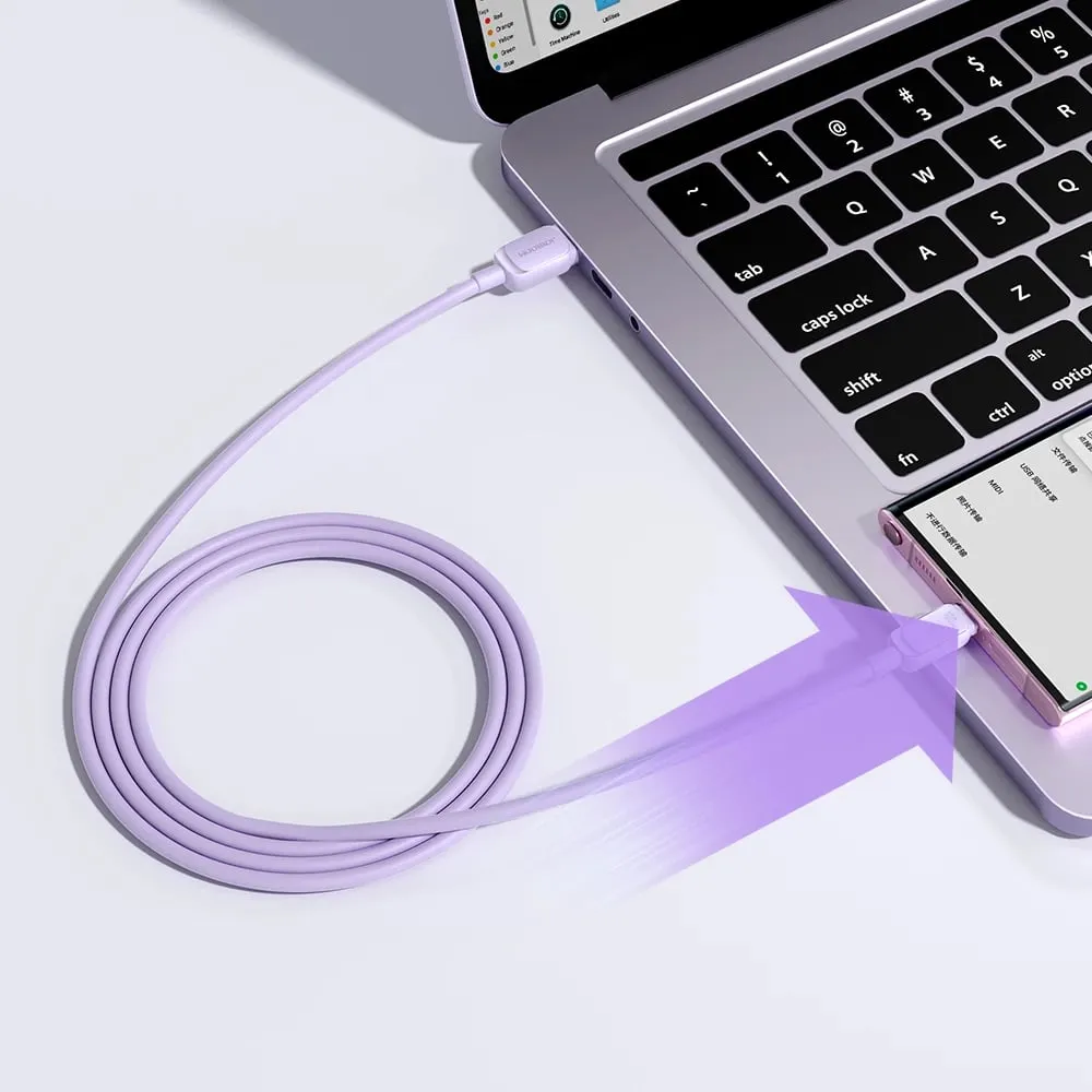 Kabllo USB Joyroom JYR761, USB A në USB C, 1.2 m, 3A, vjollcë - 7