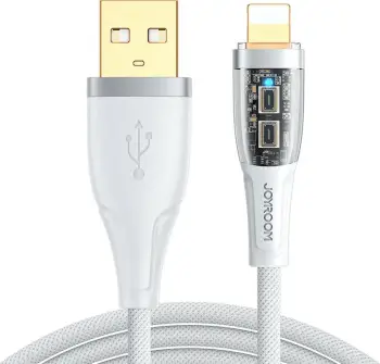 Kabllo USB Joyroom USB C në Lightning JYR571, 1.2 m, 2.4A, e bardhë