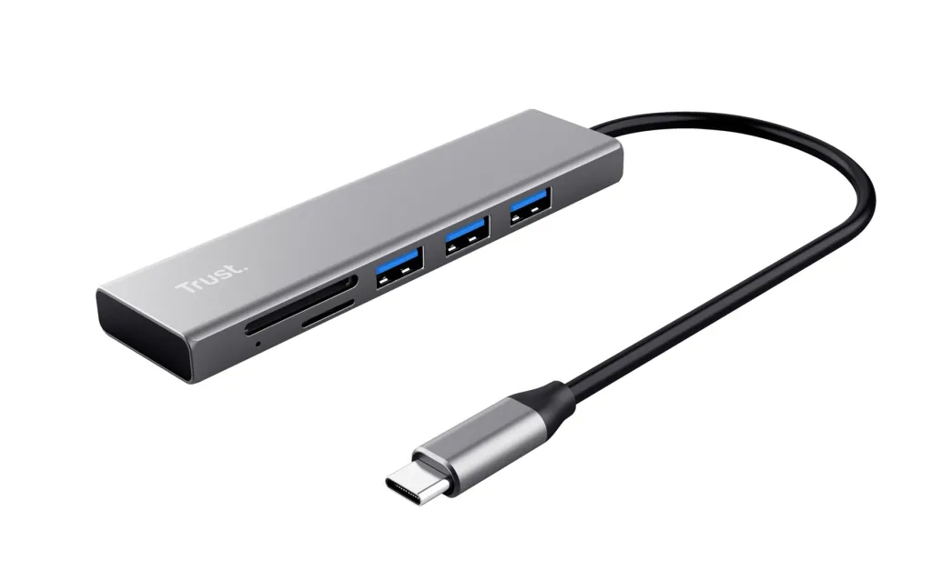 Qendër USB-C Halyx Fast, 3 porte, lexues kartash SD/microSD, i argjendtë - 1