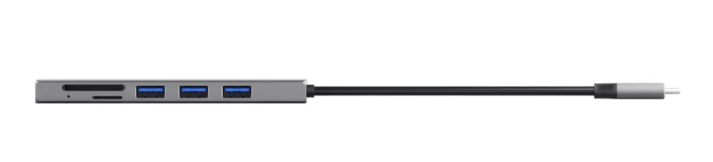 Qendër USB-C Halyx Fast, 3 porte, lexues kartash SD/microSD, i argjendtë - 5
